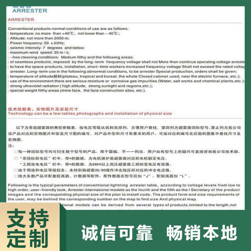 金属氧化物避雷器YH10W1-96/232W【上海羿振电力设备有限公司】