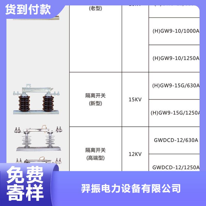 品牌：【羿振电气】HGW9-10W/1250 高压隔离开关生产厂家